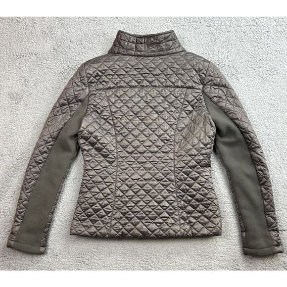 Women's GUESS Gray Puffer Jacket Size S Leopard Print Inside Check Diamond Dsgn - Picture 9 of 12